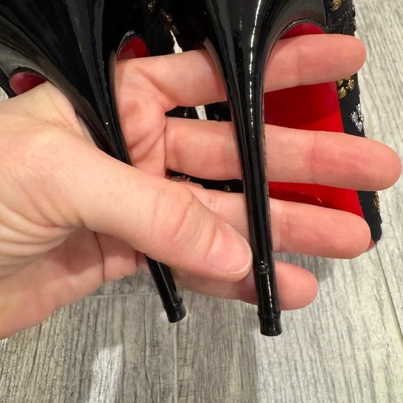 Christian Louboutin black So Kate jacquard booties - Picture 14 of 16